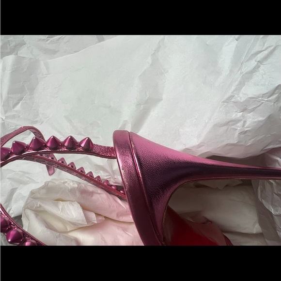 Metallic Pink Christian Louboutin Sandals Size 11 *AUTHENTIC* - Picture 2 of 6